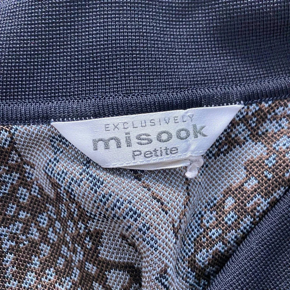 Exclusively Misook Cheetah Snake Animal Print Sweater Blazer Petite Size‎ Large - Picture 11 of 12